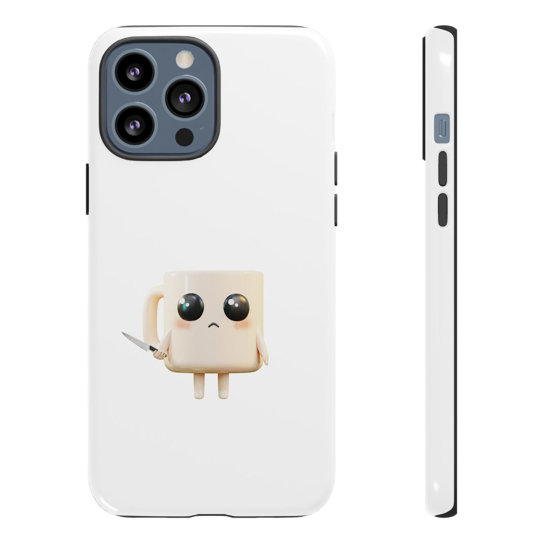 Lil' Latte Kohi - Cute Cartoon Coffee with knife Phone Cases