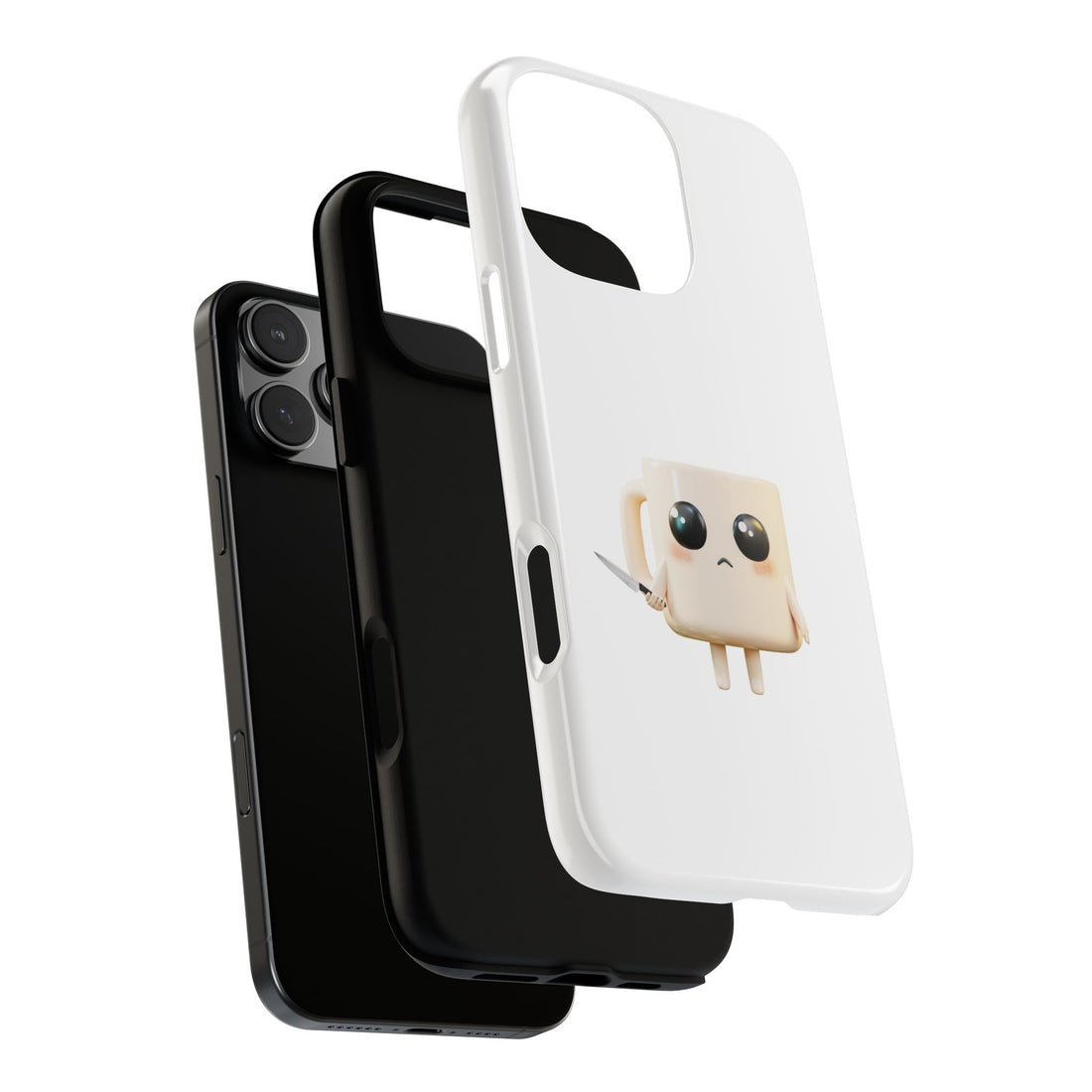 Lil' Latte Kohi - Cute Cartoon Coffee with knife Phone Cases