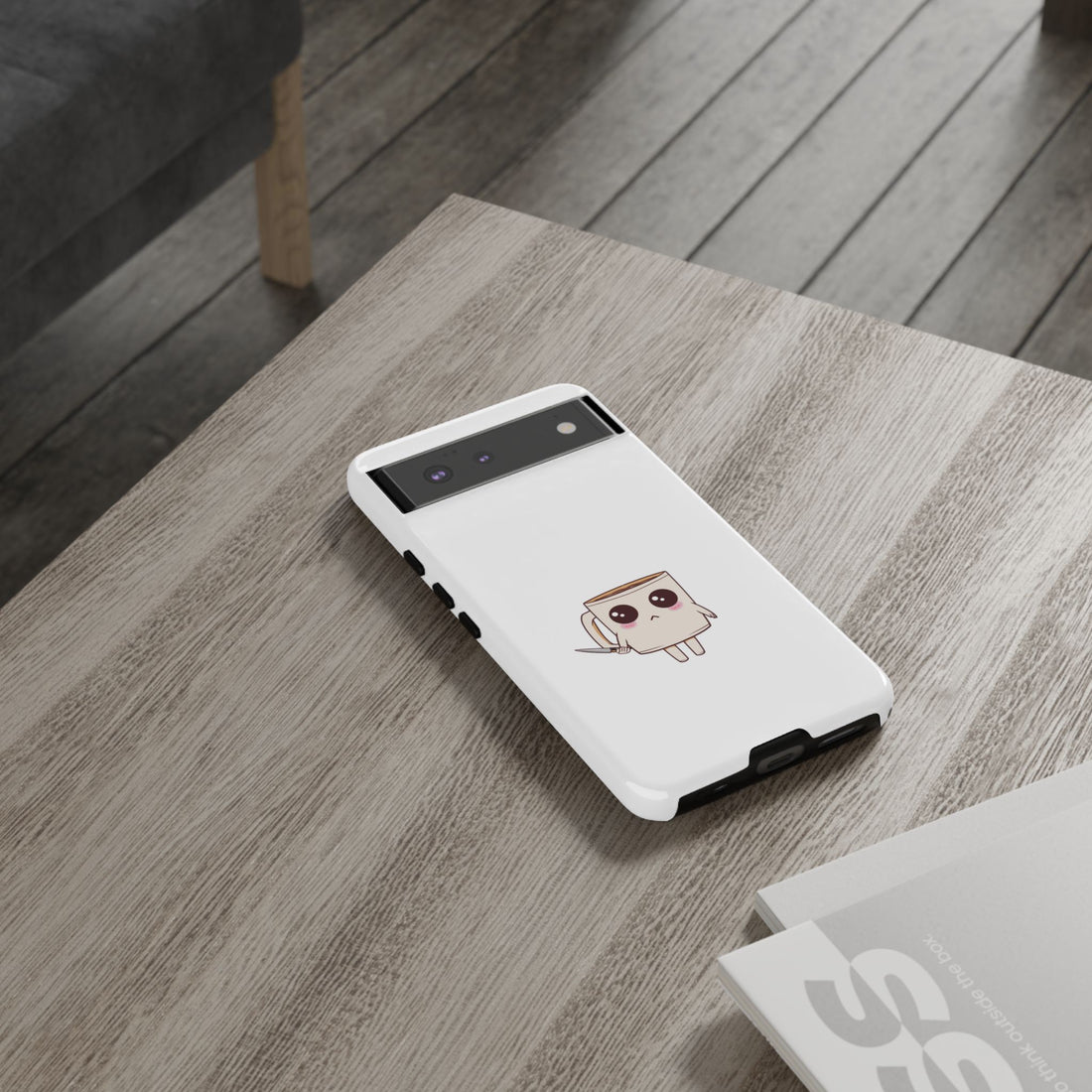 Lil' Latte Kohi - Cute Cartoon Coffee with knife Phone Cases