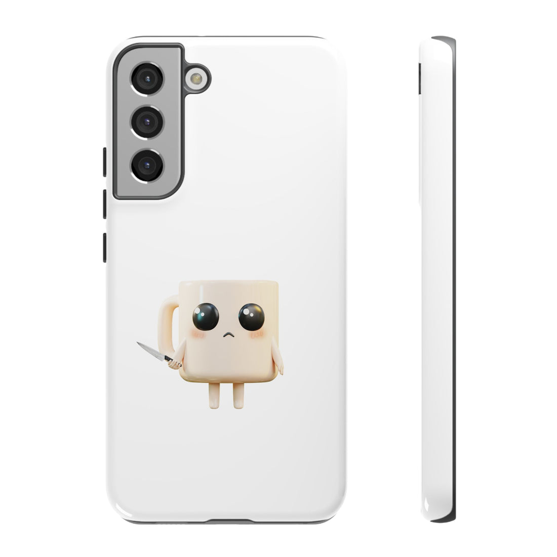 Lil' Latte Kohi - Cute Cartoon Coffee with knife Phone Cases