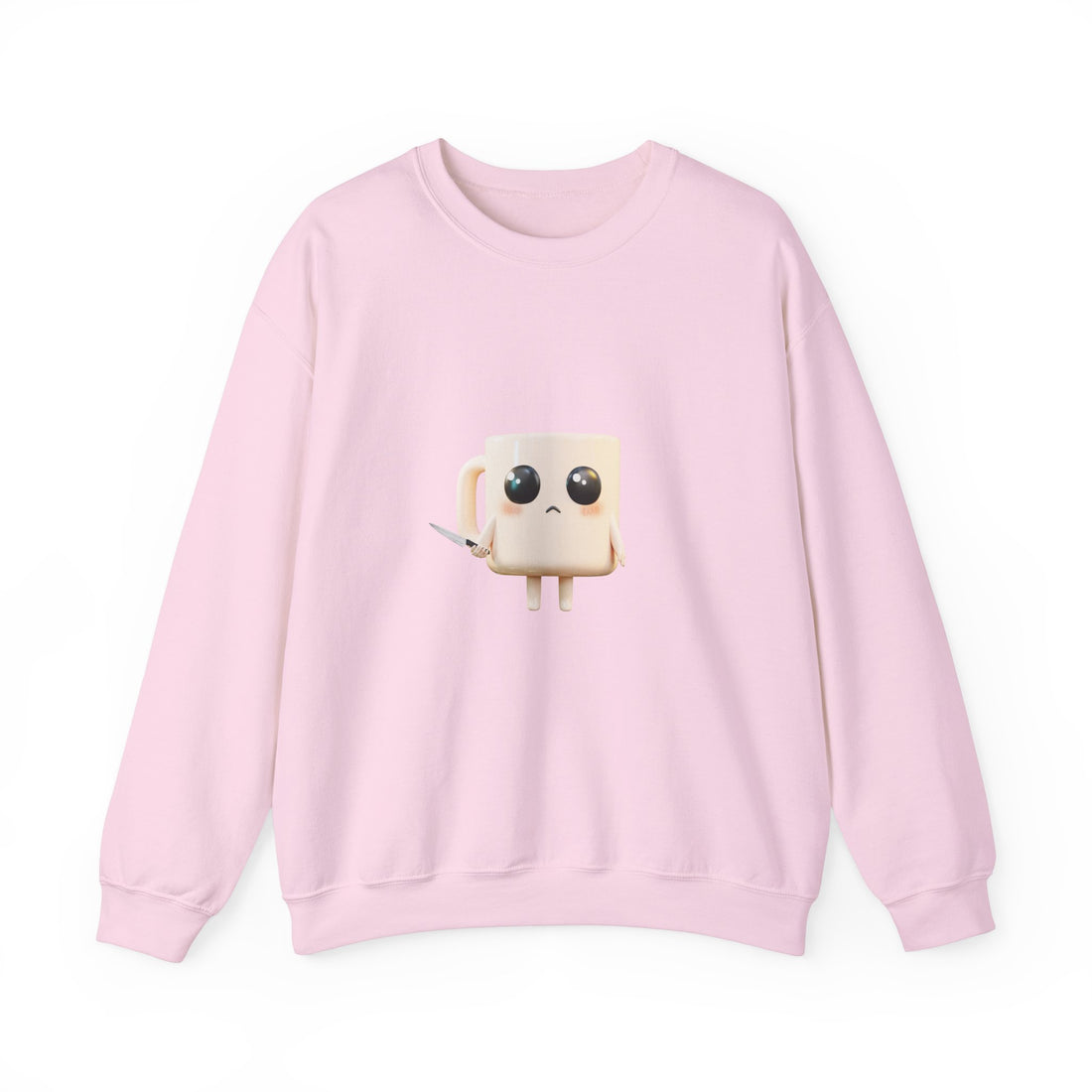 Lil' Latte Kohi - Cute Cartoon Coffee with knife Sweatshirt