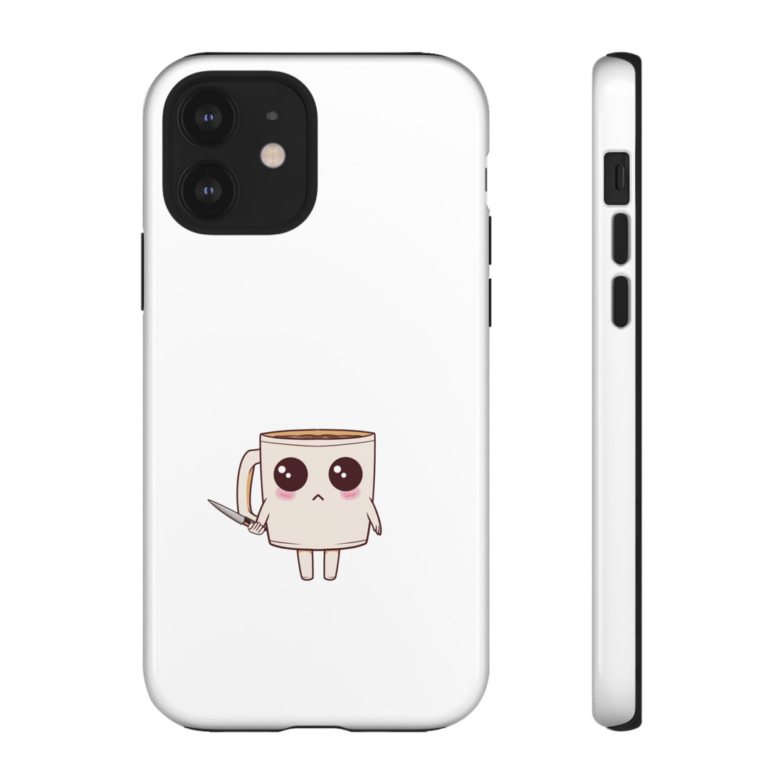 Lil' Latte Kohi - Cute Cartoon Coffee with knife Phone Cases