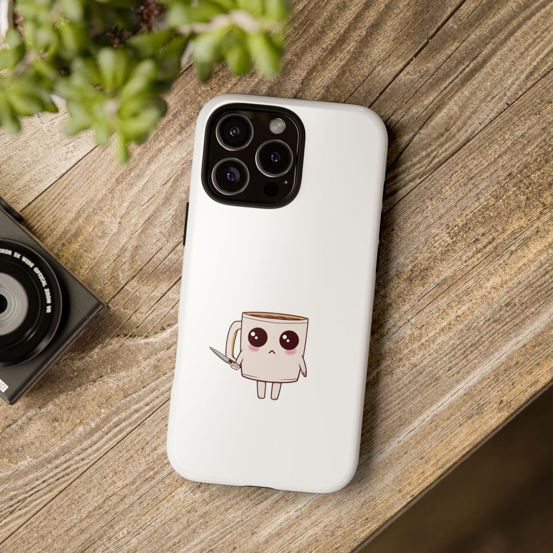 Lil' Latte Kohi - Cute Cartoon Coffee with knife Phone Cases