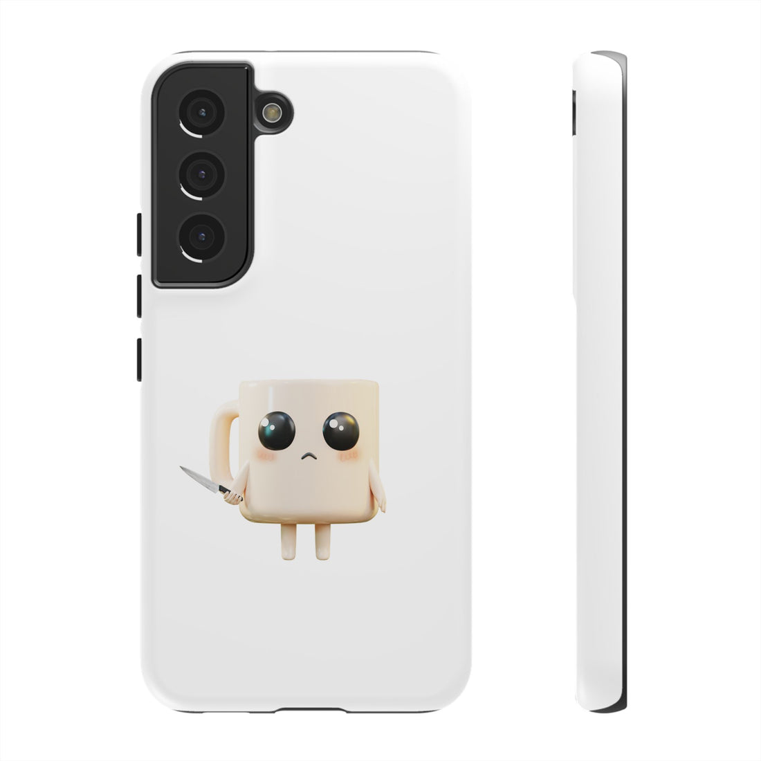 Lil' Latte Kohi - Cute Cartoon Coffee with knife Phone Cases