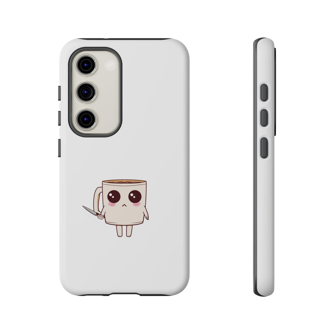 Lil' Latte Kohi - Cute Cartoon Coffee with knife Phone Cases