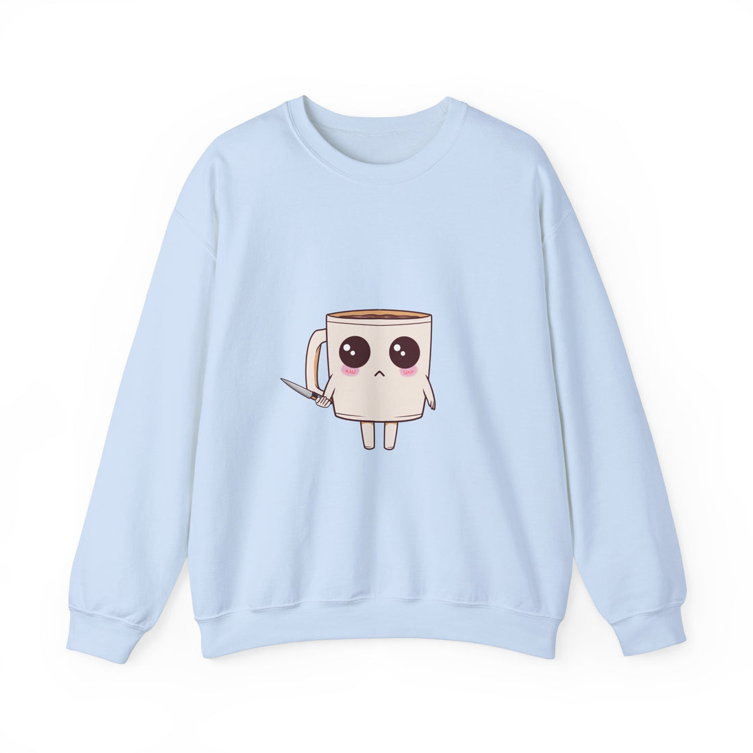 Lil' Latte Kohi - Cute Cartoon Coffee with knife Sweatshirt