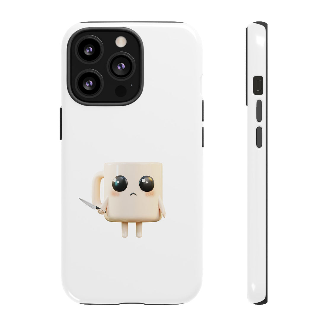 Lil' Latte Kohi - Cute Cartoon Coffee with knife Phone Cases