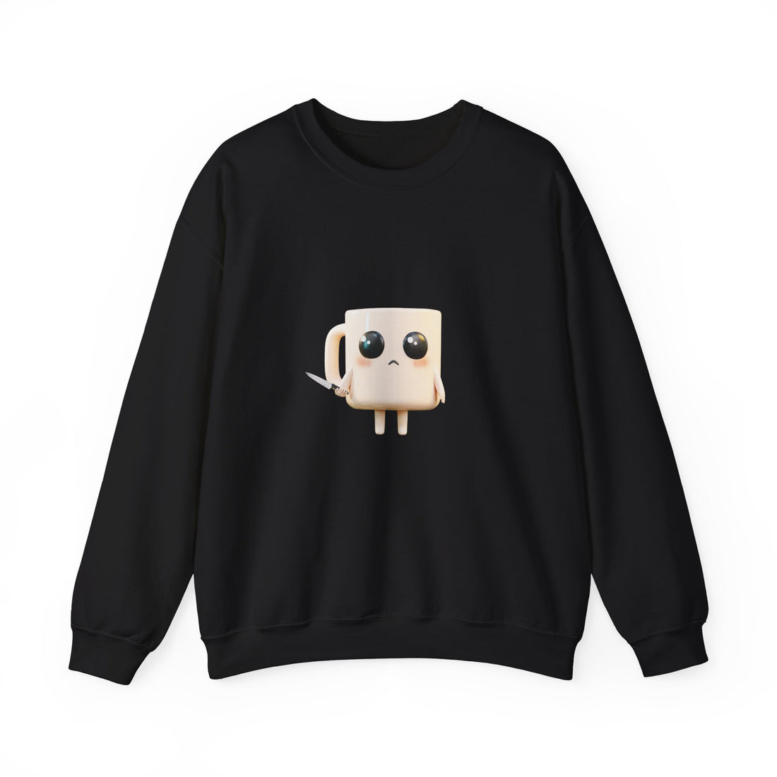 Lil' Latte Kohi - Cute Cartoon Coffee with knife Sweatshirt