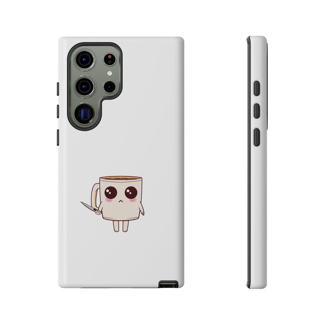 Lil' Latte Kohi - Cute Cartoon Coffee with knife Phone Cases