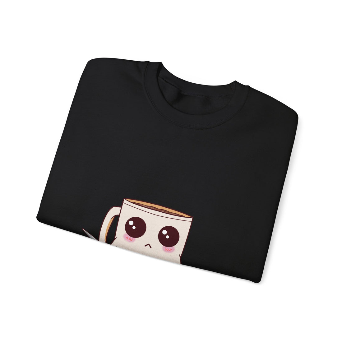 Lil' Latte Kohi - Cute Cartoon Coffee with knife Sweatshirt