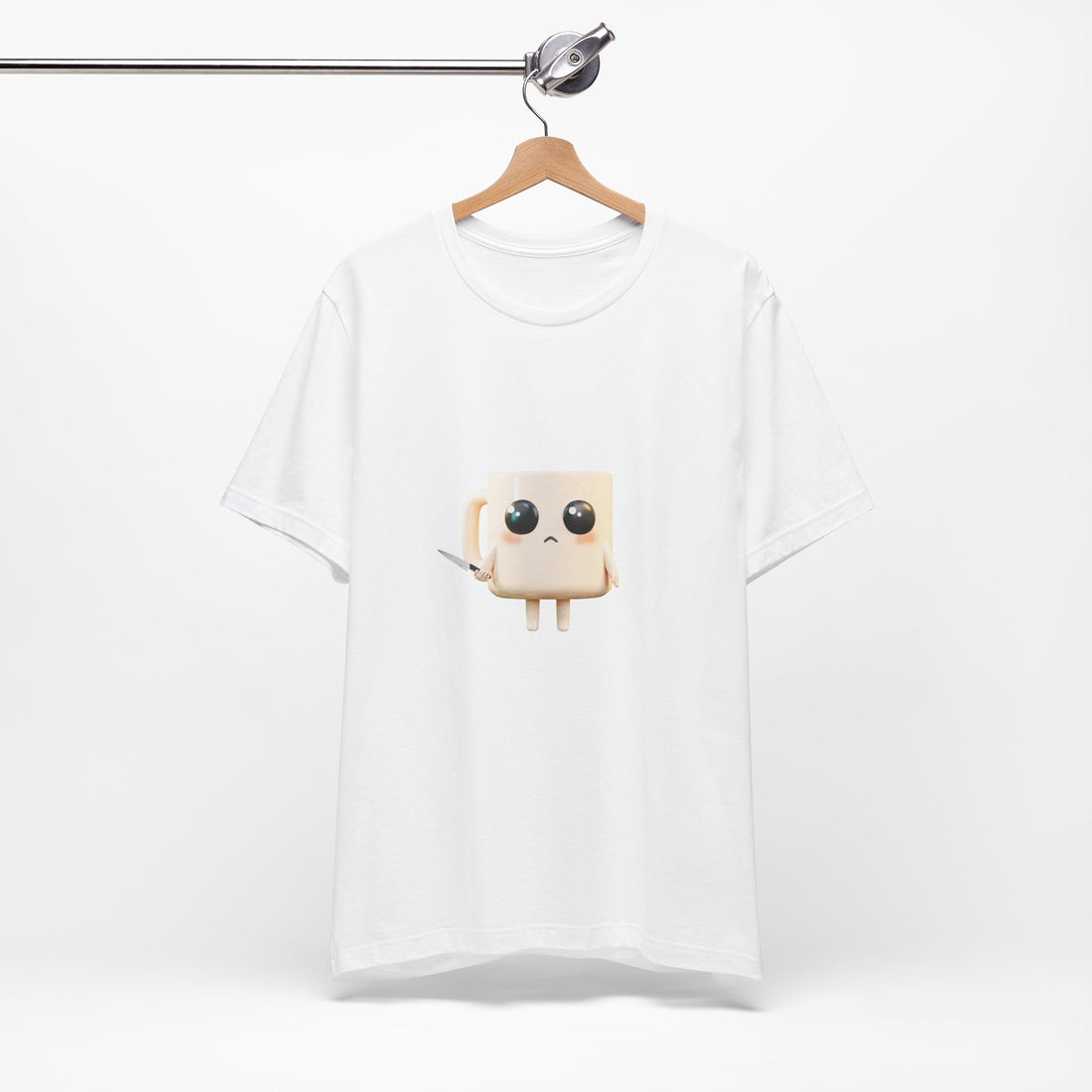 Lil' Latte Kohi - Cute Cartoon Coffee with knife T-Shirt