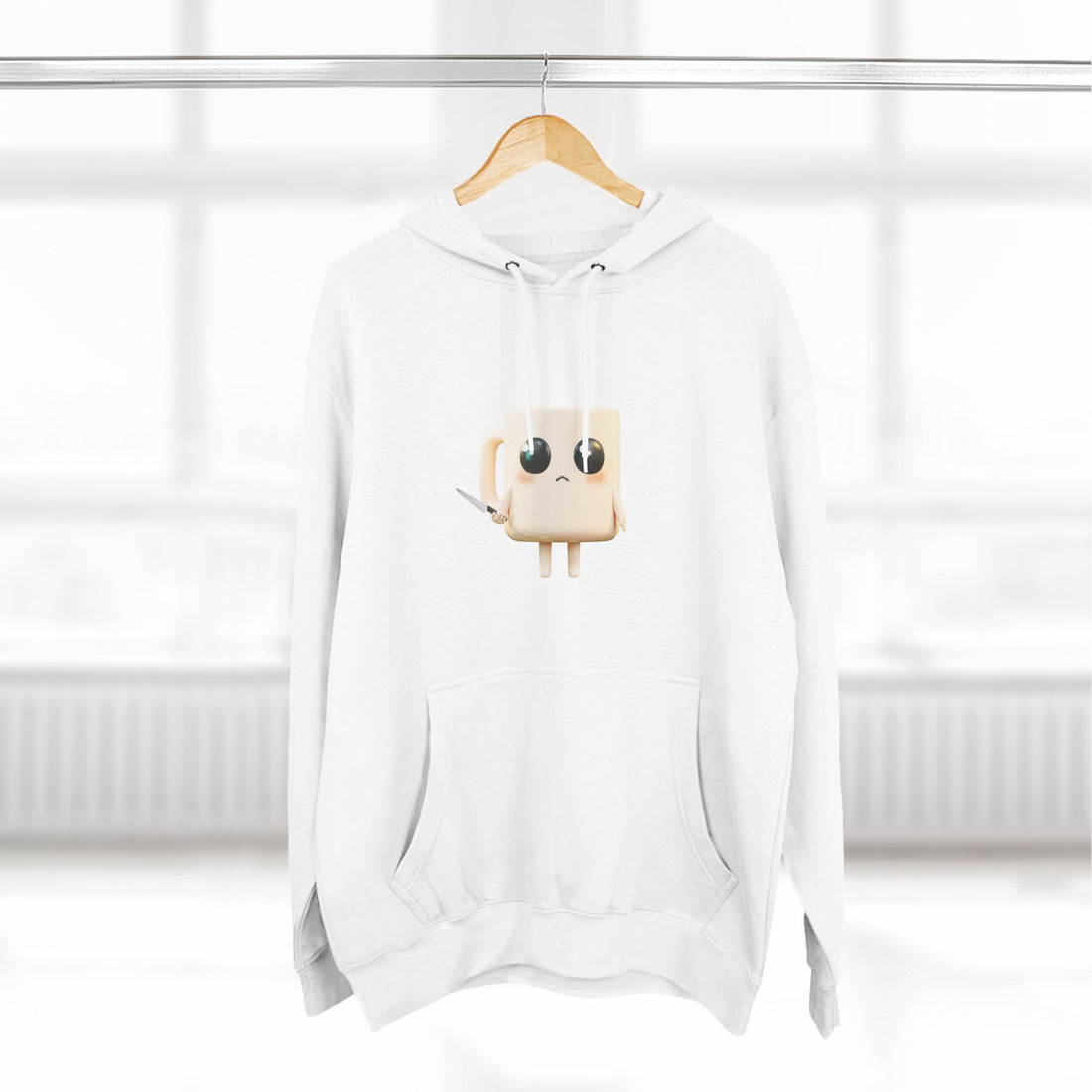 Lil' Latte Kohi - Cute Cartoon Coffee with knife Hoodie