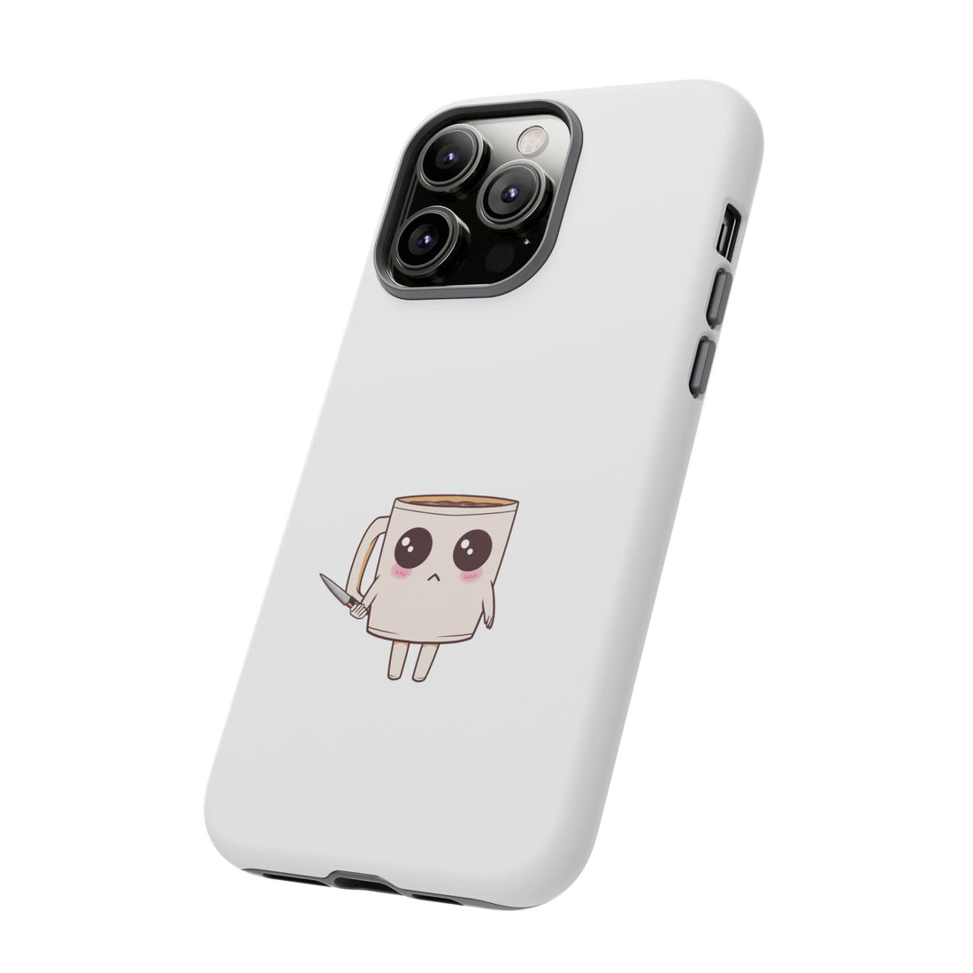 Lil' Latte Kohi - Cute Cartoon Coffee with knife Phone Cases