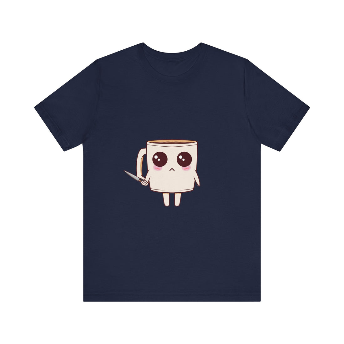 Lil' Latte Kohi - Cute Cartoon Coffee with knife T-Shirt