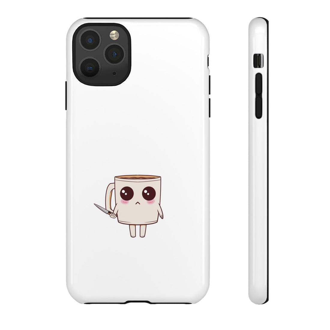 Lil' Latte Kohi - Cute Cartoon Coffee with knife Phone Cases