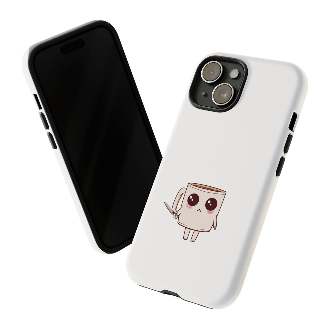 Lil' Latte Kohi - Cute Cartoon Coffee with knife Phone Cases