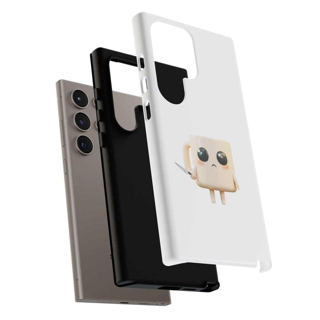 Lil' Latte Kohi - Cute Cartoon Coffee with knife Phone Cases