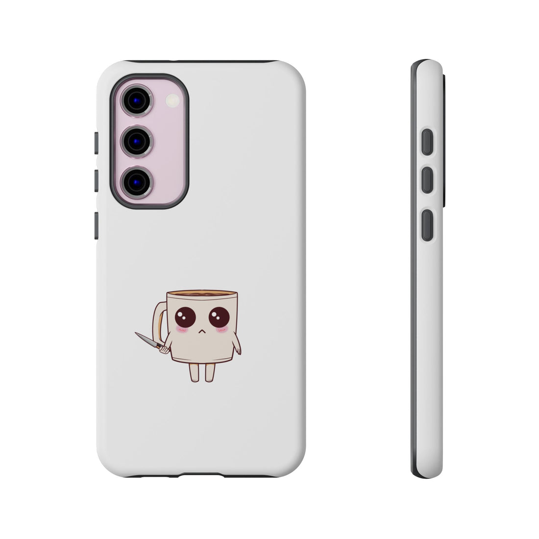 Lil' Latte Kohi - Cute Cartoon Coffee with knife Phone Cases