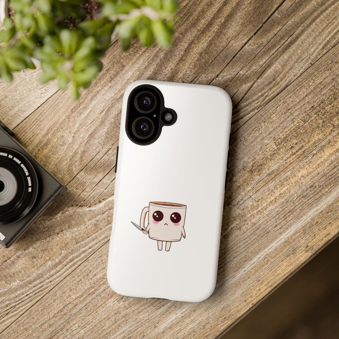 Lil' Latte Kohi - Cute Cartoon Coffee with knife Phone Cases